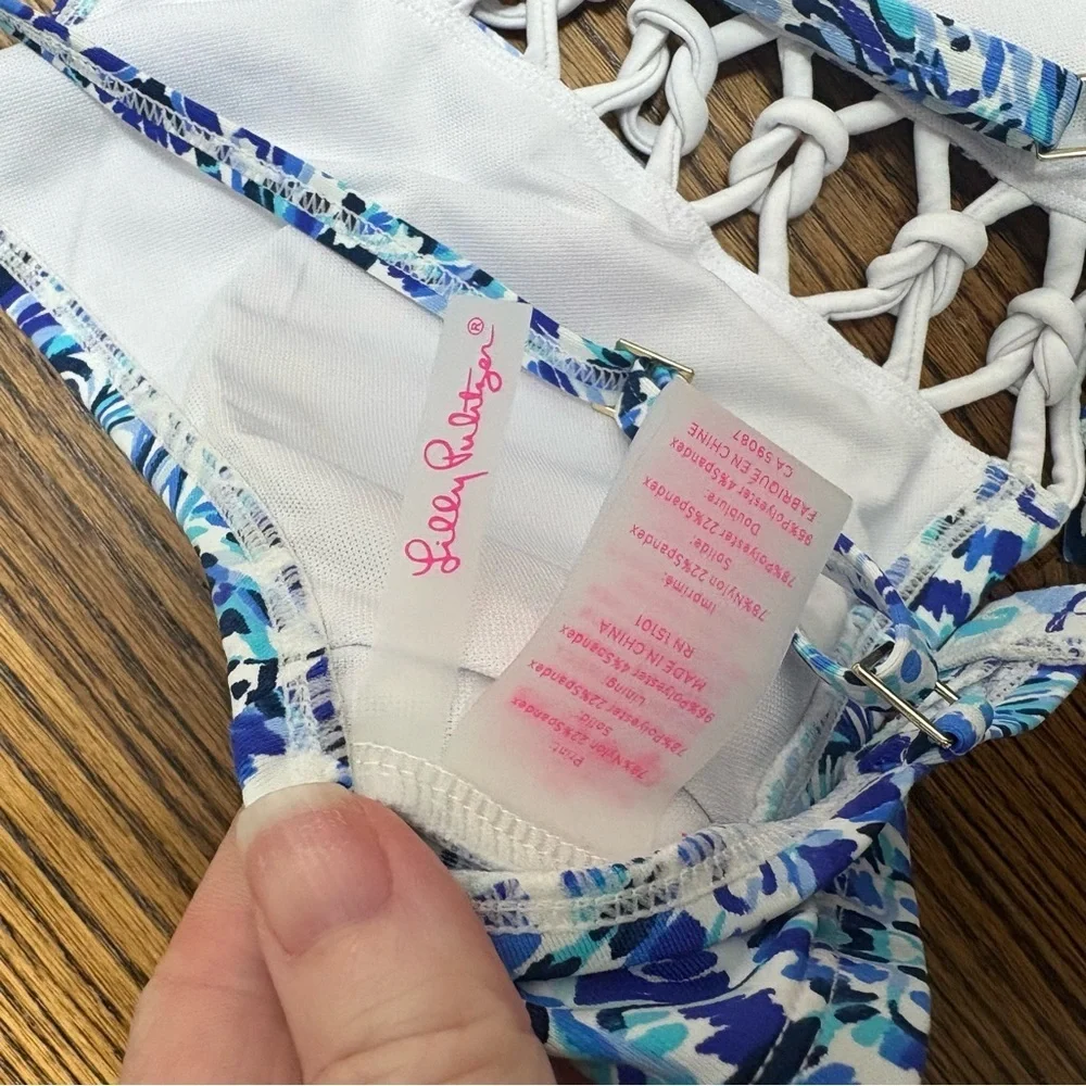 Lilly Pulitzer ADDERLAY BIKINI HALTER-TOP Like new!
